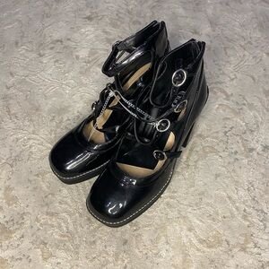 Black GB Heeled Boots